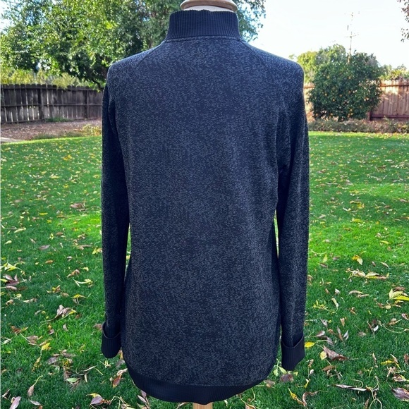 Lululemon Rest Less Half Zip Pullover Seamless | Black Dark Cast Grey | Size 12 - Picture 3 of 12